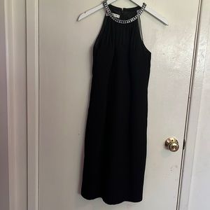 Stunning Black Halter Neck Sheath Dress